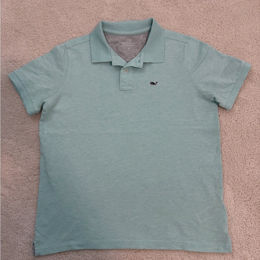 Boys size M (12-14) Vineyard Vines Light Green Edgartown Pique Polo